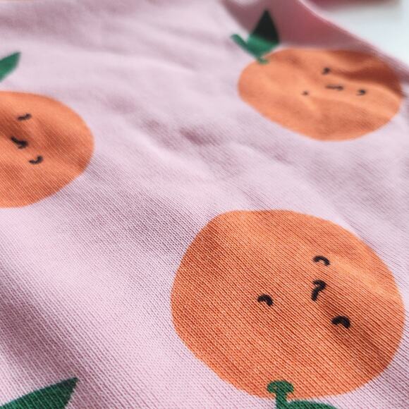 Hanna Andersson Short John Pajama Top Orange-Y In Pink Size 3 | 90 cm - Picture 4 of 7